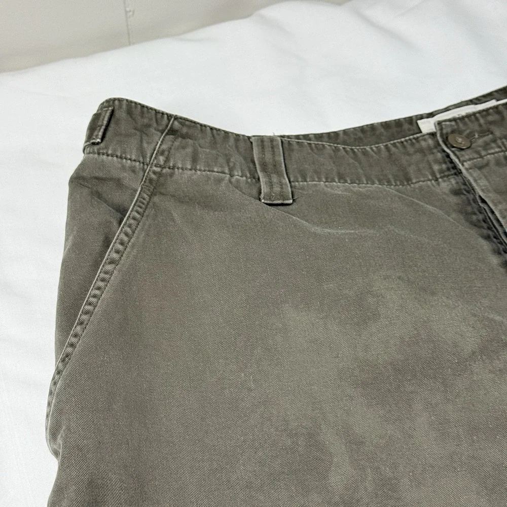 J. Crew Flannel Lined Cargo Pants Mens 40x32 Button Fly Brown Utility‎ Fade Y2k